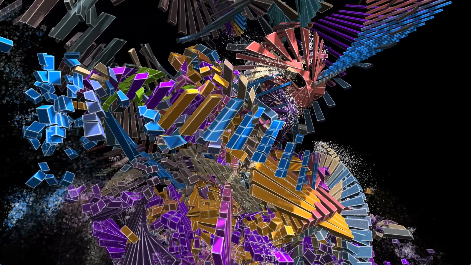 Tobias Post「Sculpt Fade – Perlenturm」 – 砕けていく、色づいた直方体――手のなかでも