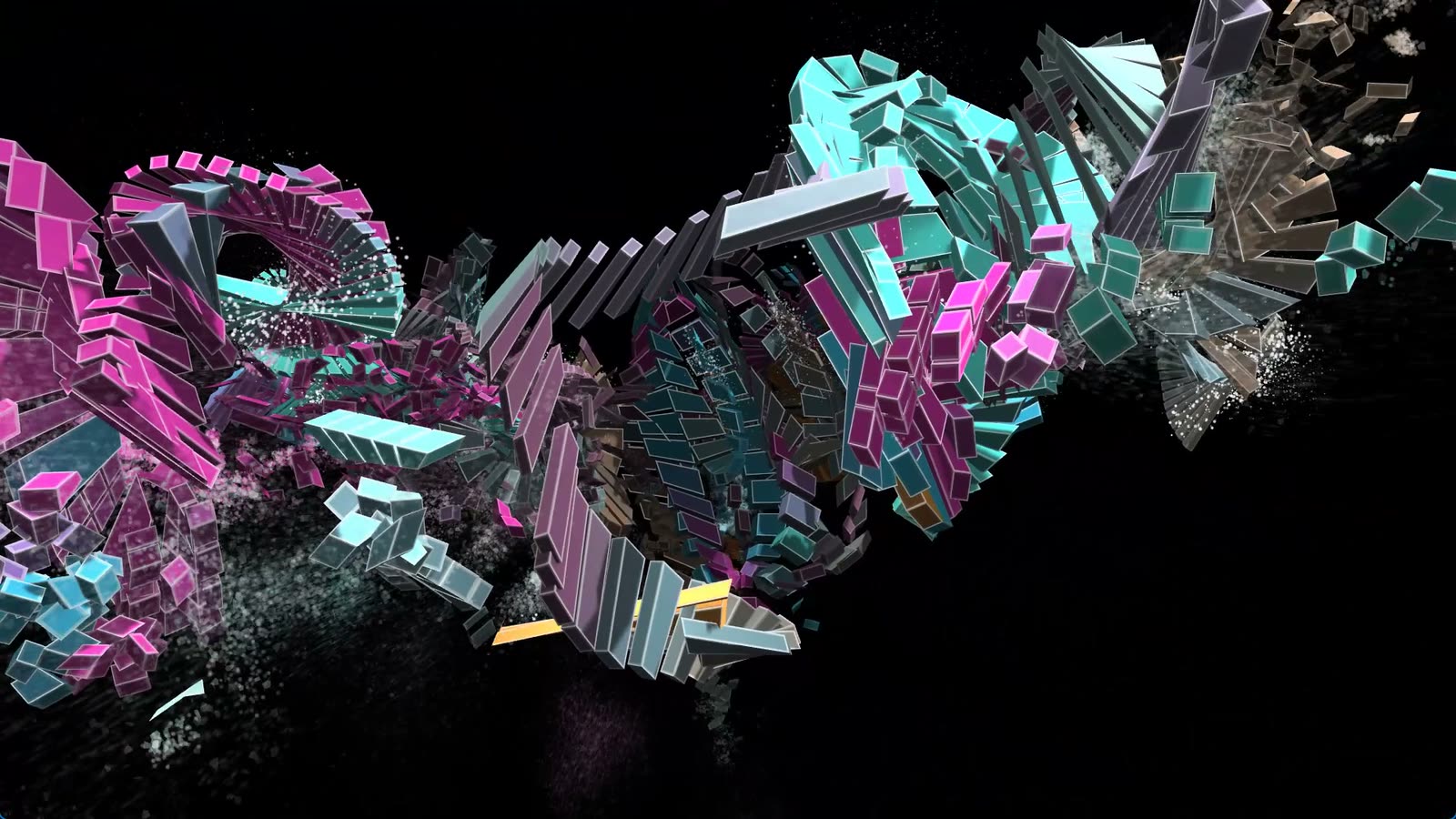 Tobias Post「Sculpt Fade – Kugelringe」 – 砕けていく、色づいた直方体――手のなかでも