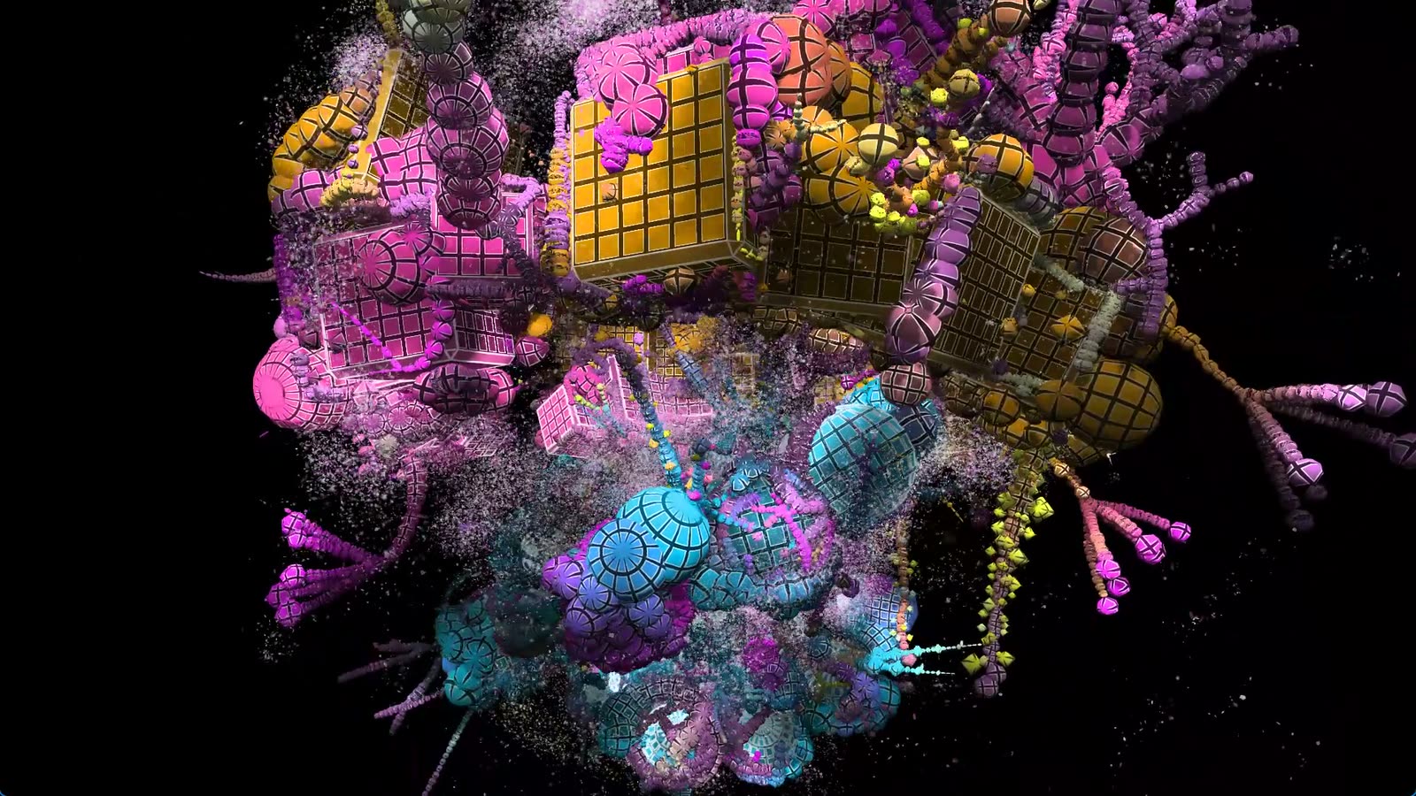 Sculpt Grow – Kreisel, de Tobias Post – Un jardín crece sobre las piezas – también en la mano