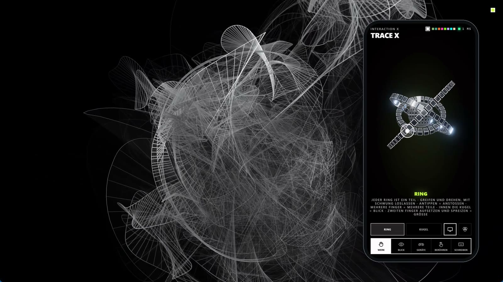 Sculpt Trace – Ringkern, de Tobias Post – Líneas, membranas y sombras – también en la mano