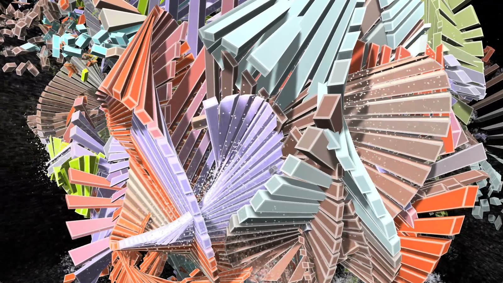 Tobias Post《Sculpt Fade – Kugelringe》 – 会碎裂的彩色长方体——也可握在手中