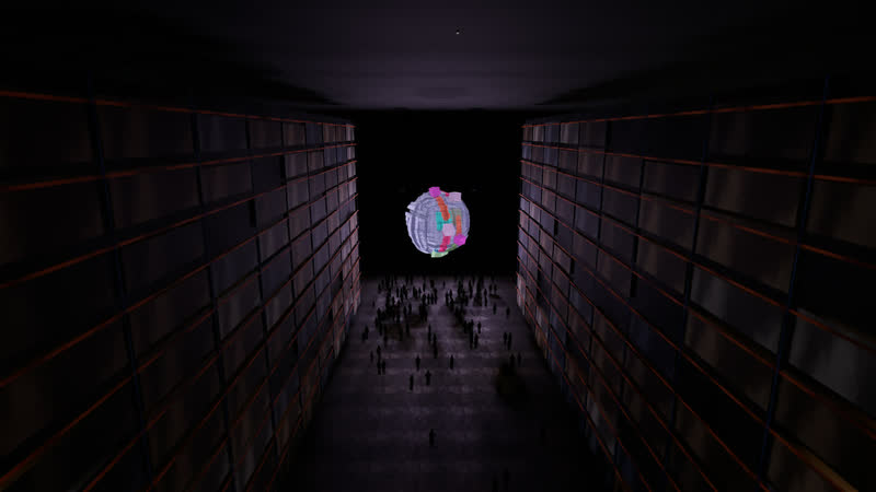 Minimal Sphere – Hochregallager – Visualisierung, Ansicht 3