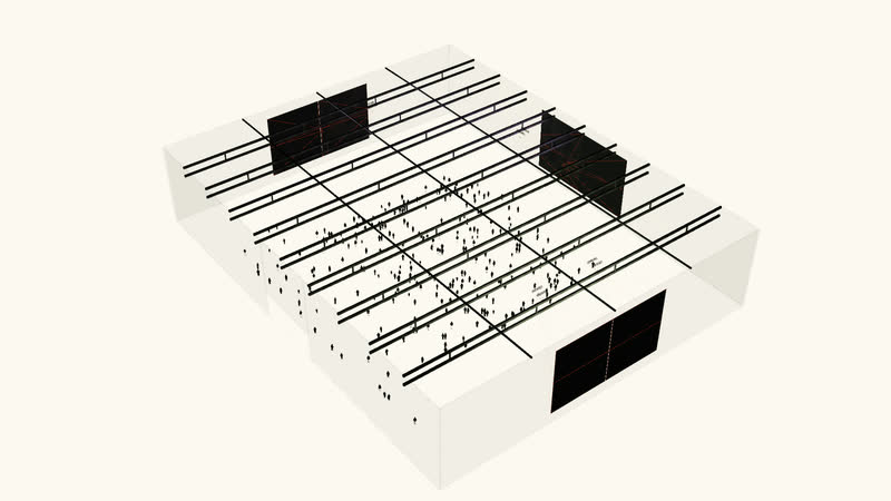 Minimal – Padiglione fieristico — Assonometria