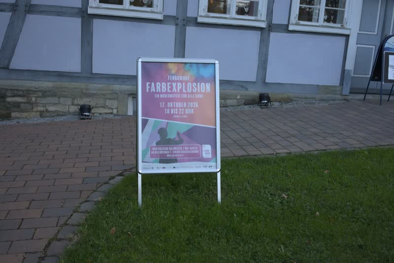 Farbexplosion 开幕前的下午，位于 Bad Sassendorf 的 Westfälische Salzwelten，2026 年 10 月 17 日